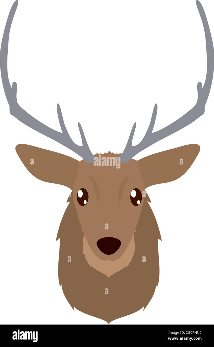 reindeer face illustration on background Stock Vector Image & Art - Alamy