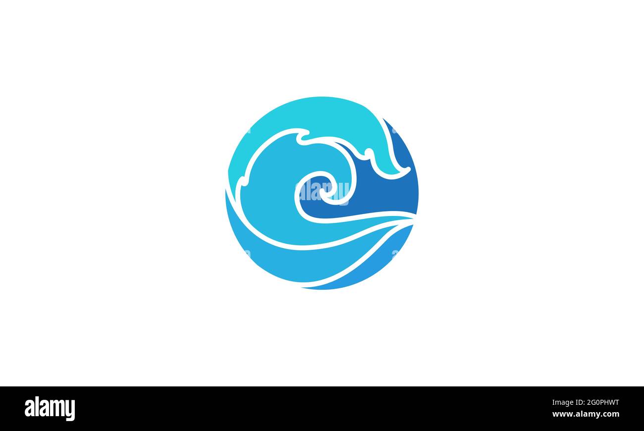 circle abstract blue art wave logo vector symbol icon design graphic ...