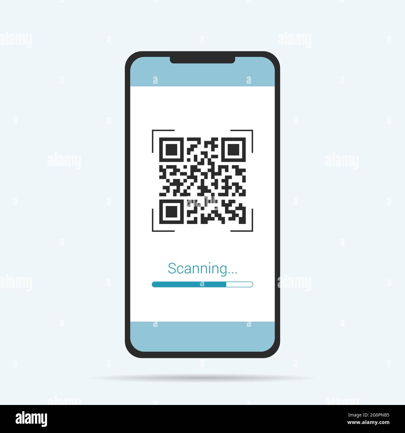 Flat Design Illustration Of Touch Screen Smartphone QR Code Scanner flat-design-illustration-of-touch-screen-smartphone-qr-code-scanner