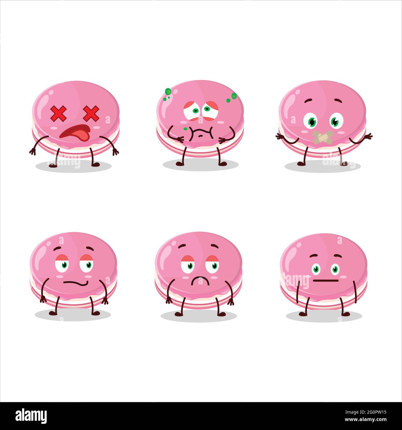 Strawberry dorayaki cartoon character with nope expression. Vector ...