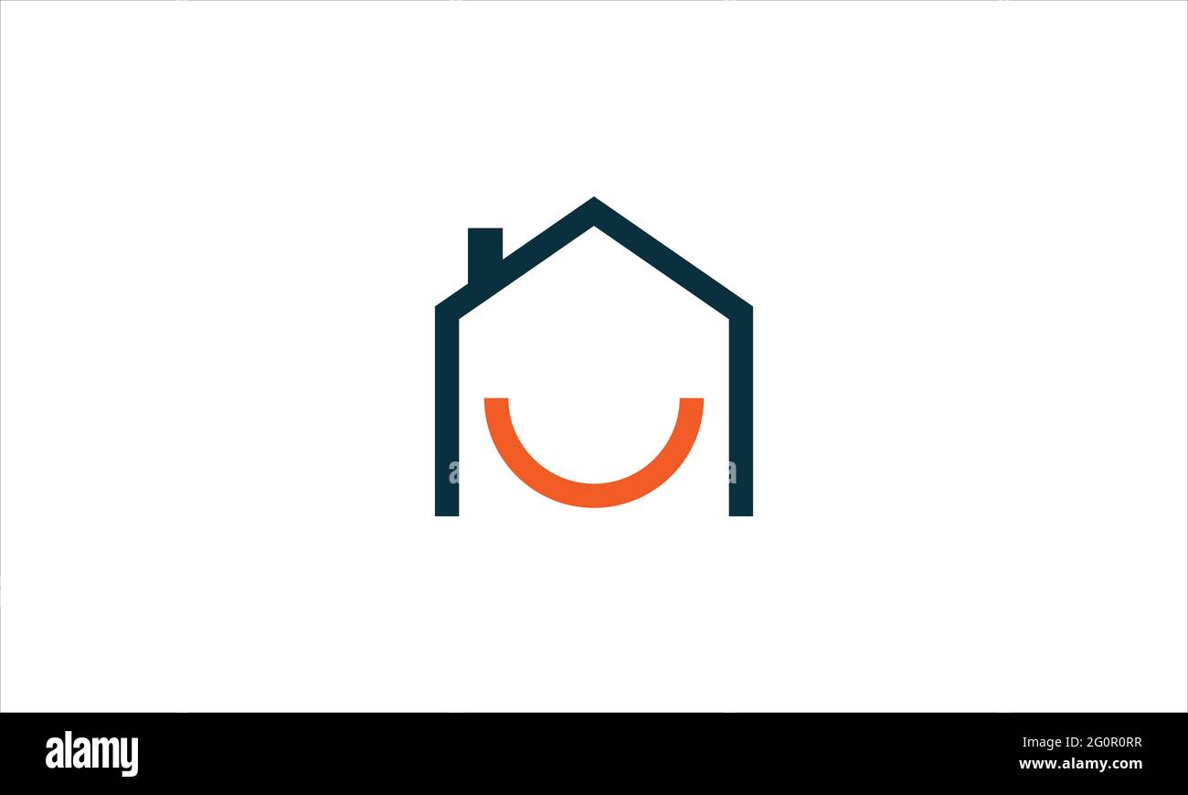 House emoji icon Logo design vector template illustration symbol Stock