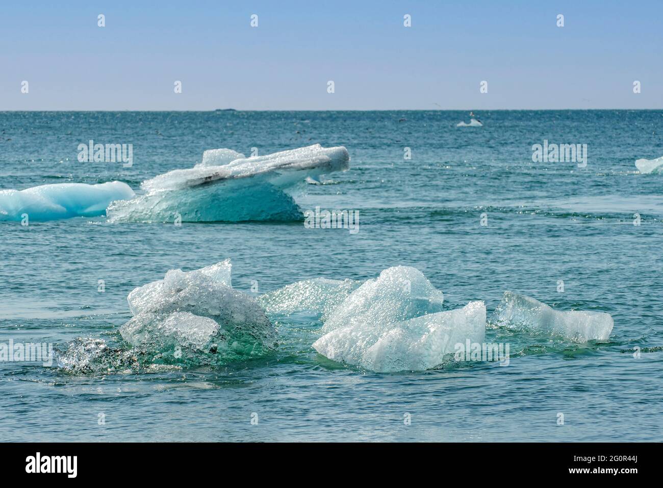 Diamond Ice at Jokulsarlon Beach, Vatnajokull NP, Iceland Stock Photo