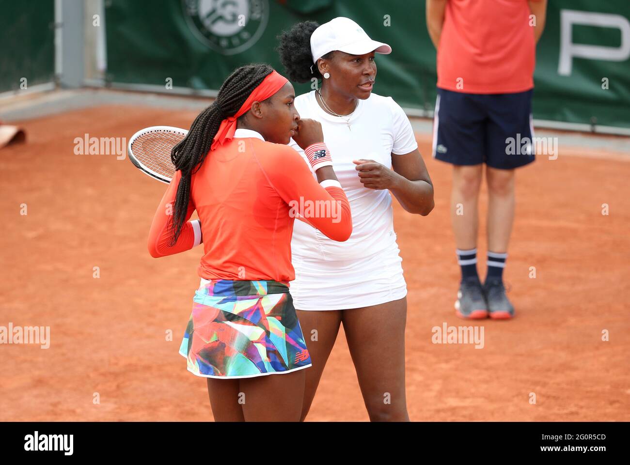 Coco gauff venus williams french open hires stock photography and