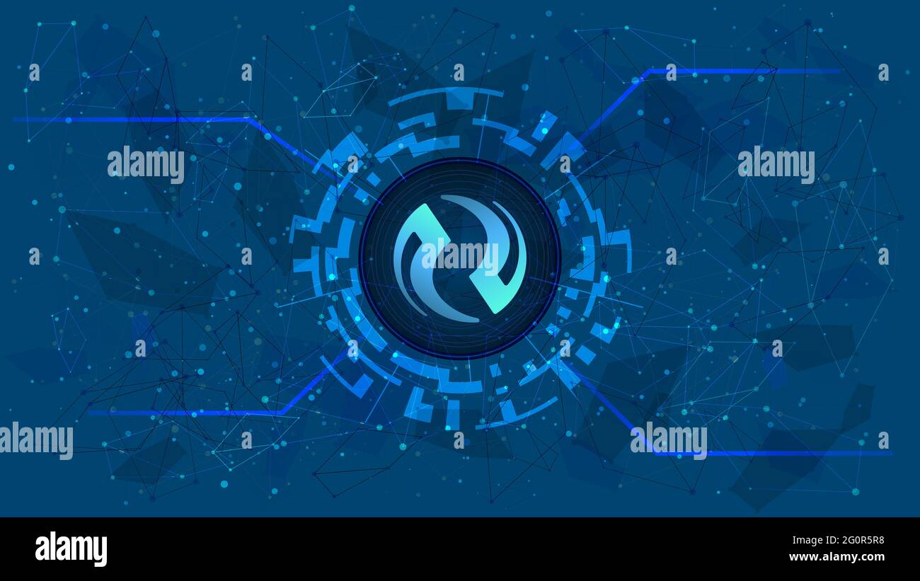 Injective Protocol INJ token symbol of the DeFi project in digital circle  with cryptocurrency theme on blue background. Cryptocurrency coin icon  Stock Photo - Alamy