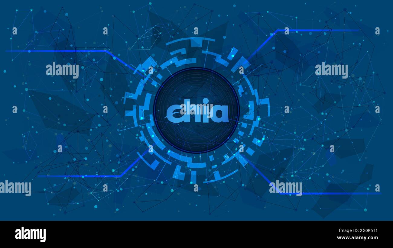 Chia Network XCH token symbol of the DeFi project in a digital circle with  a cryptocurrency theme on a blue background. Cryptocurrency icon Stock  Photo - Alamy