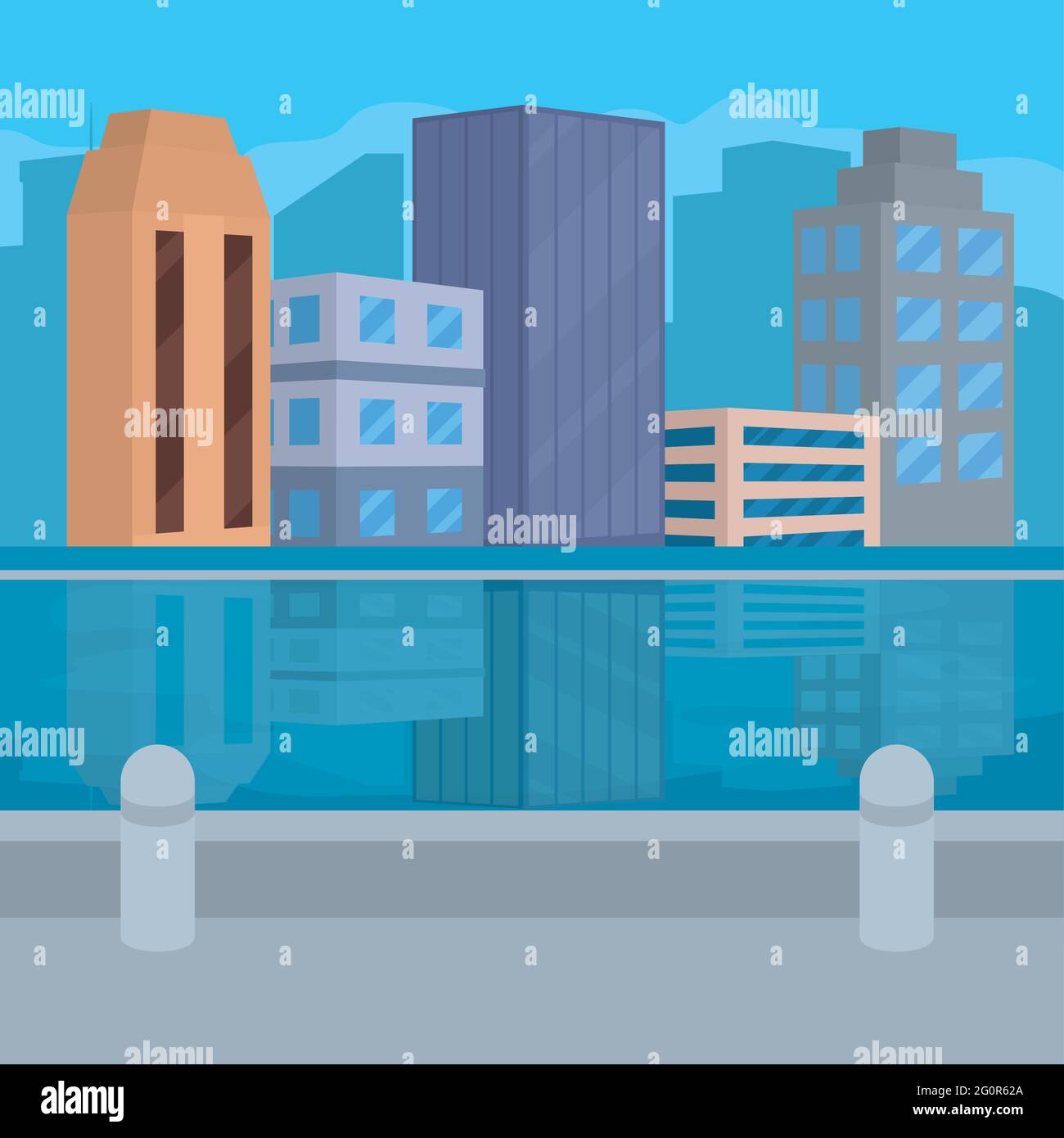 urban landscape with modern buildings Stock Vector Image & Art - Alamy