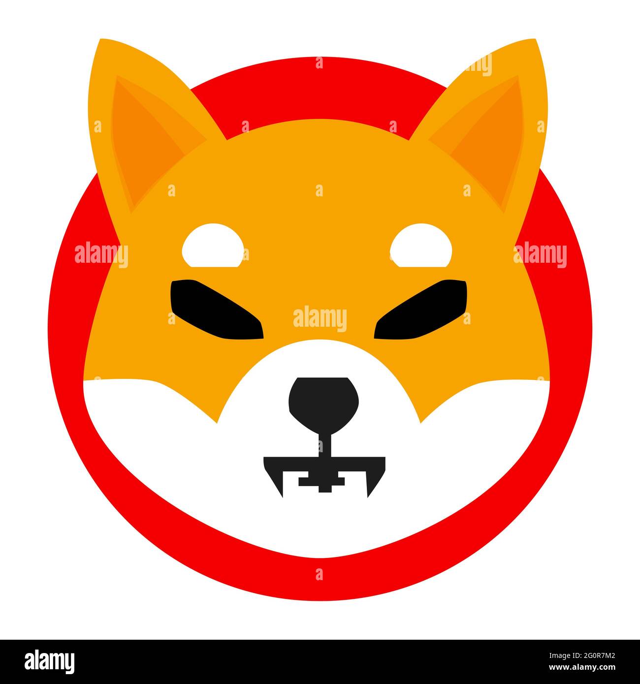 Shiba Inu Shib Token Symbol Cryptocurrency Logo Icon Isolated On White Background Stock Photo Alamy