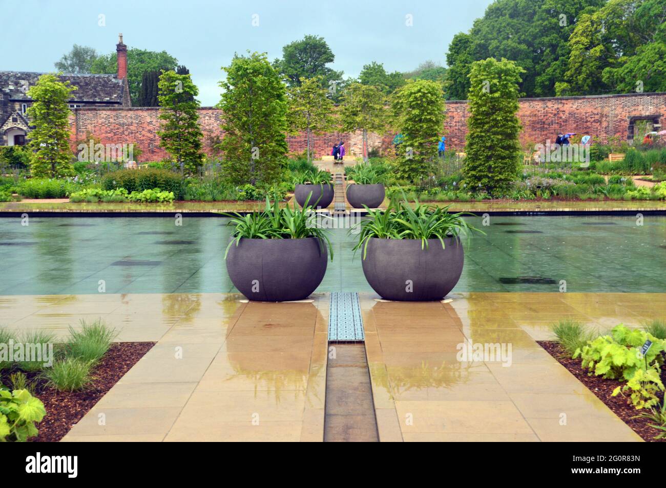 The Pond and Water Features in the Victorian Weston Walled Paradise