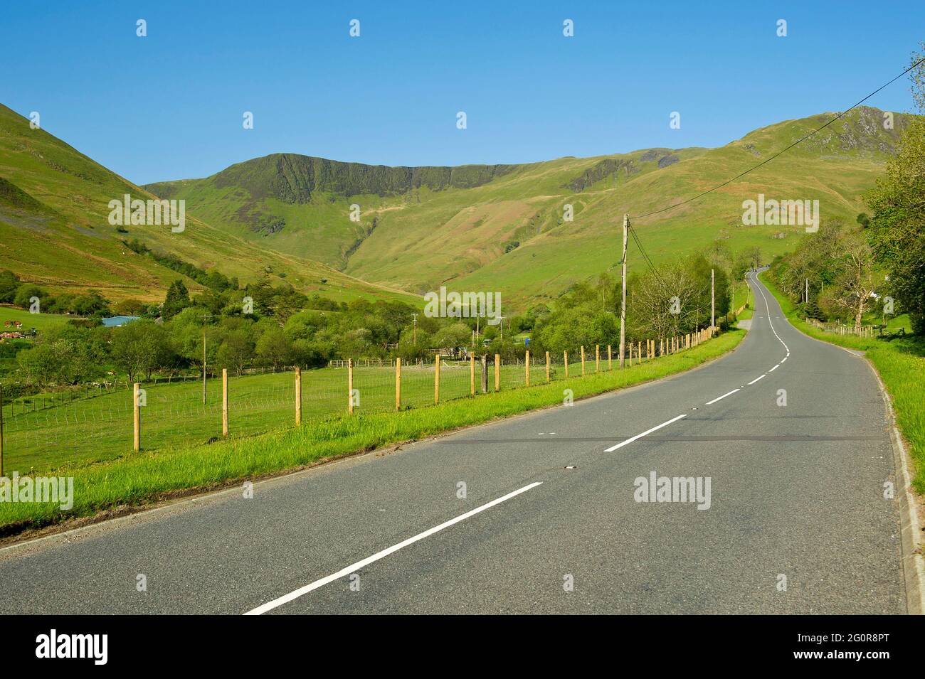 Mountains, hills and valleys, Ceredigion, Mid Wales Stock Photo