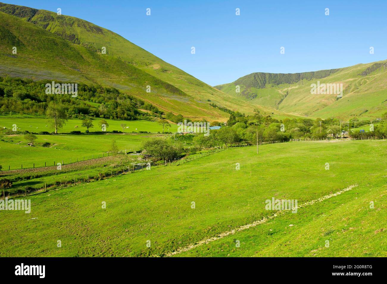 Mountains, hills and valleys, Ceredigion, Mid Wales Stock Photo