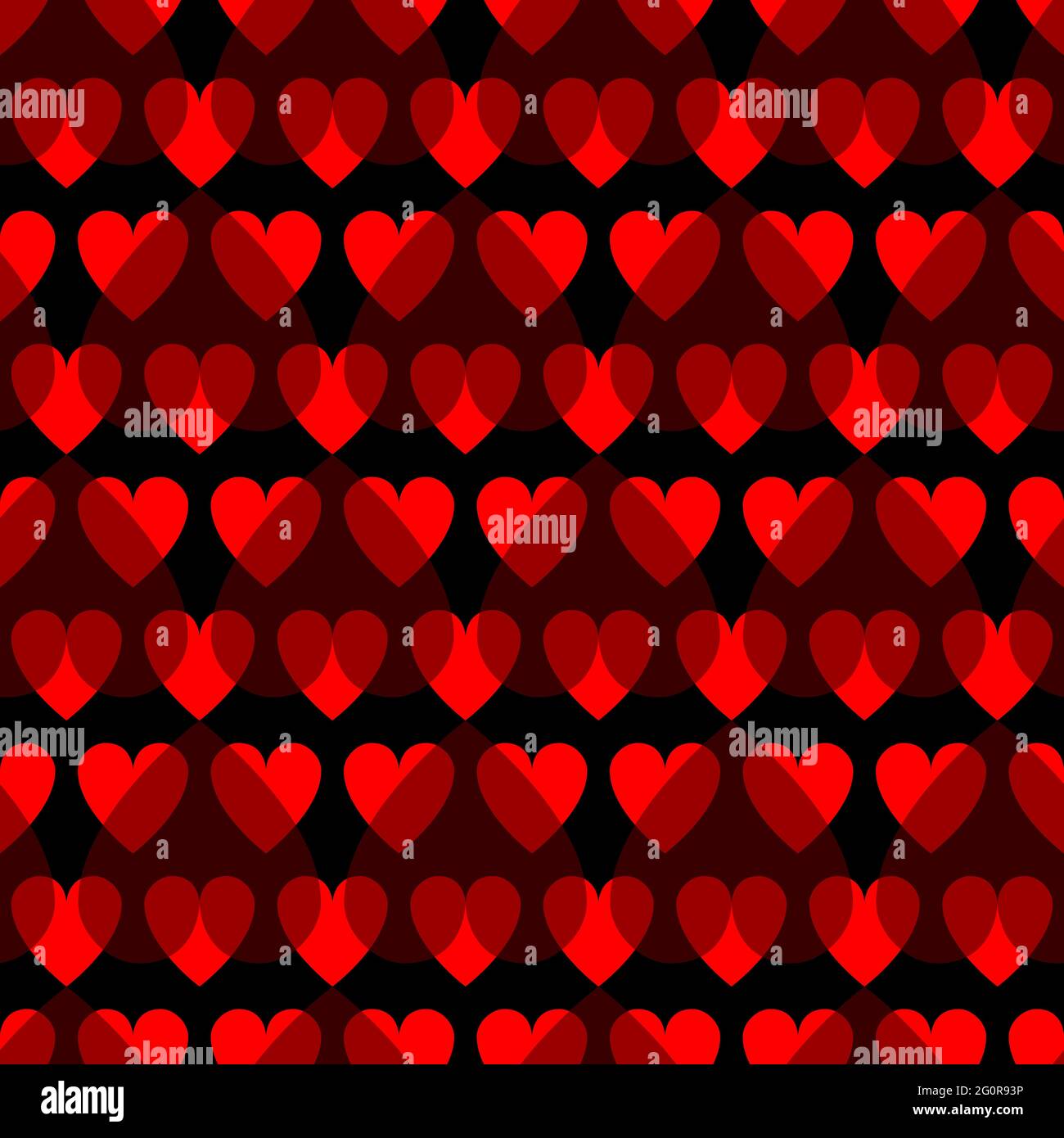Mosaic red heart pattern. Decorative Vector texture for Valentines Day Stock Vector