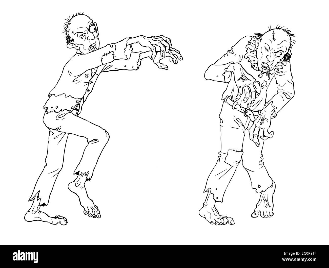 easy zombie drawings for kids