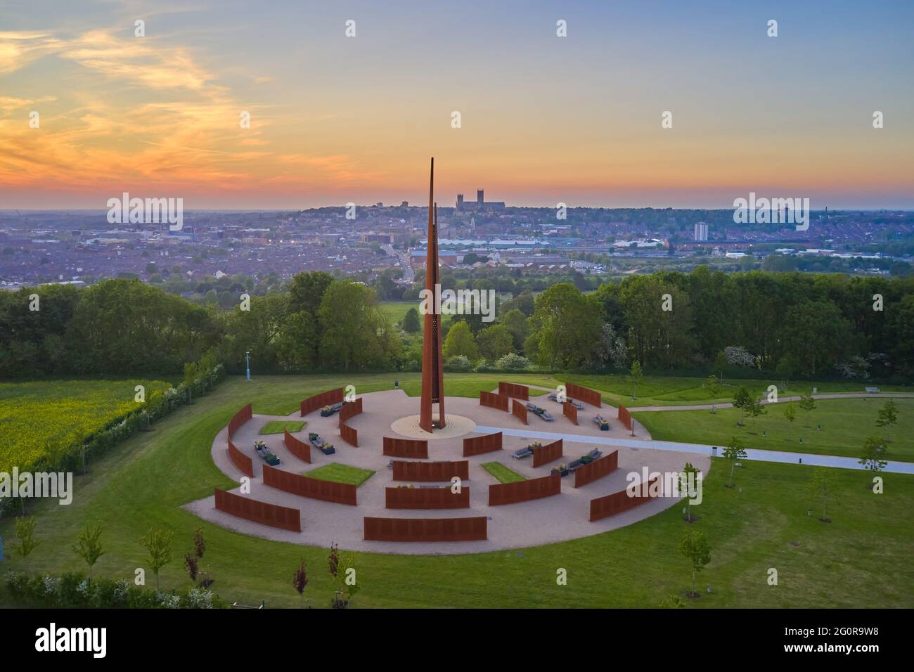 The International Bomber Command Centre (IBCC) is a memorial and  interpretation centre telling the story of Bomber Command Overlooking the  city of Lin Stock Photo - Alamy