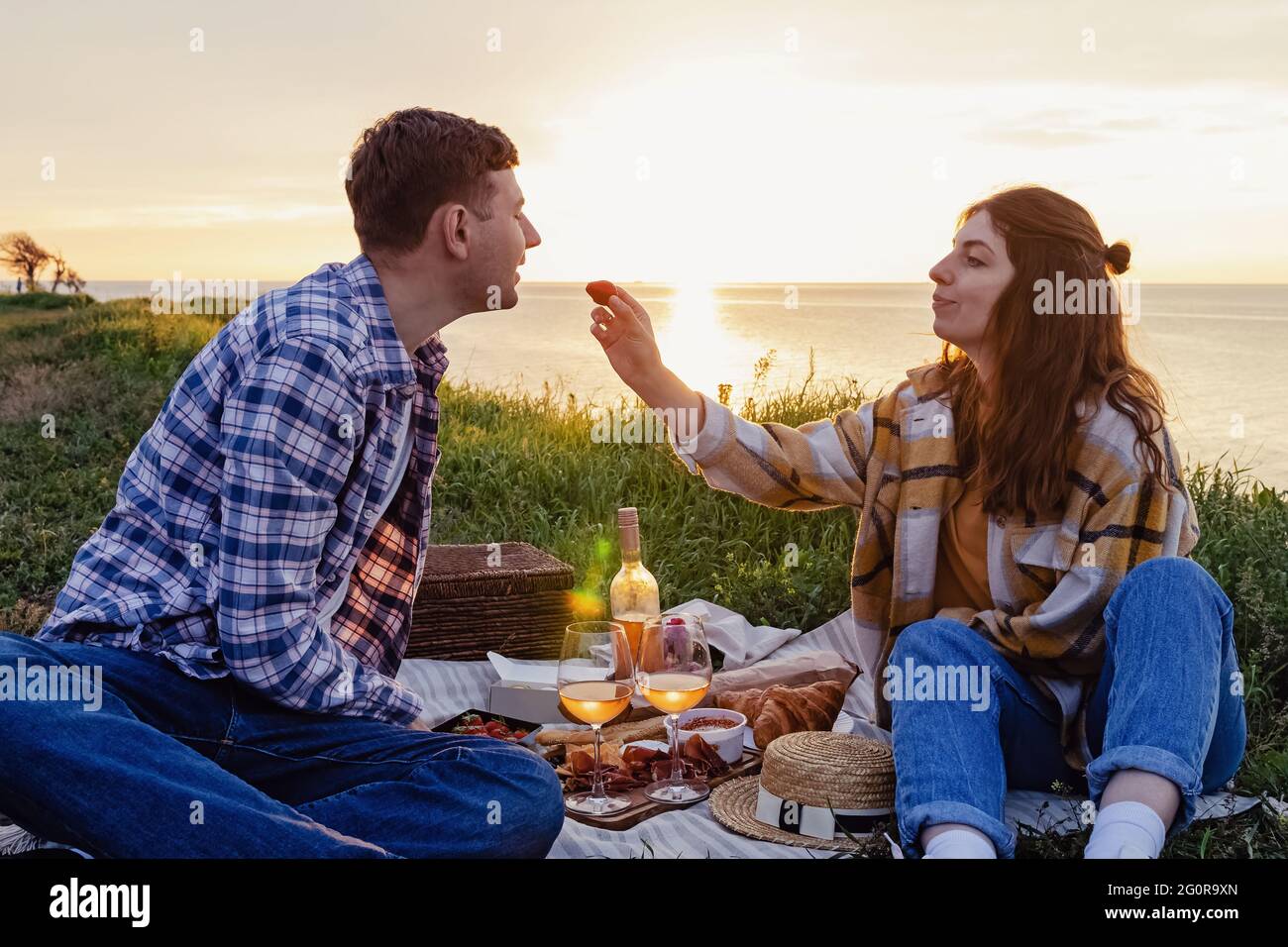 Family having picnic on beach hi-res stock photography and images - Alamy