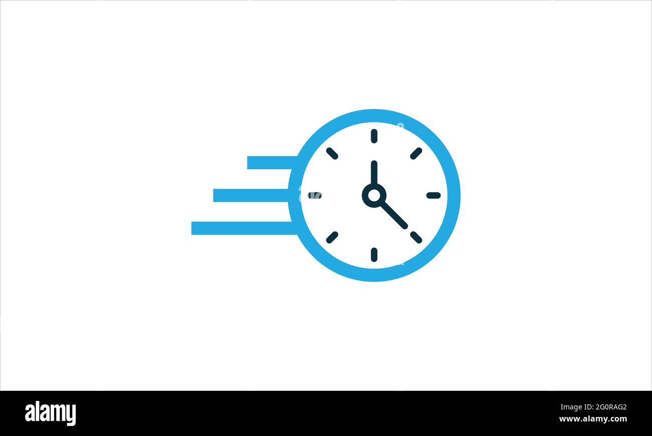 quick time icon fast deadline, rapid line symbol logo design vector  illustration Stock Vector Image & Art - Alamy