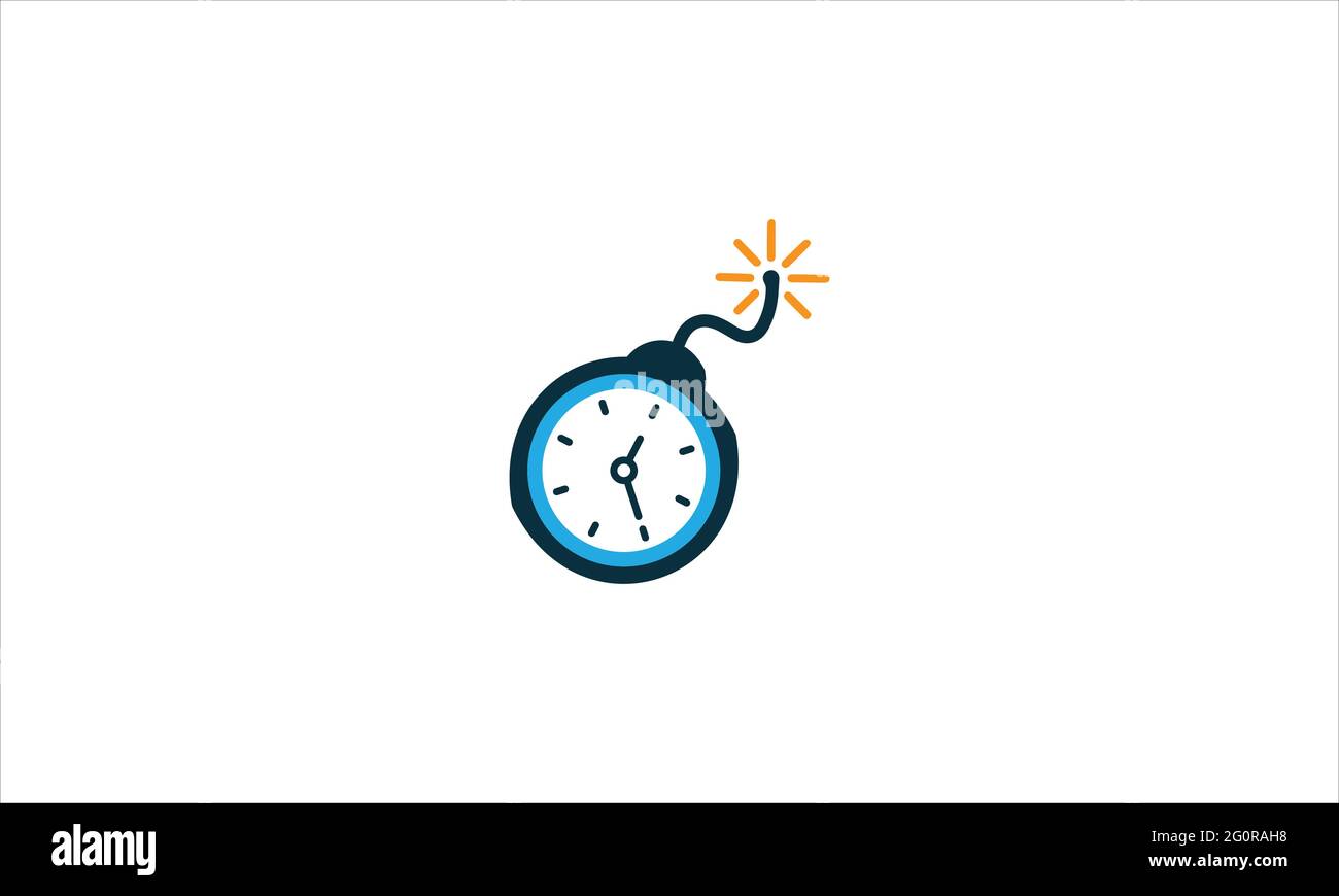 Time bomb logo vector icon illustration design template Stock Vector