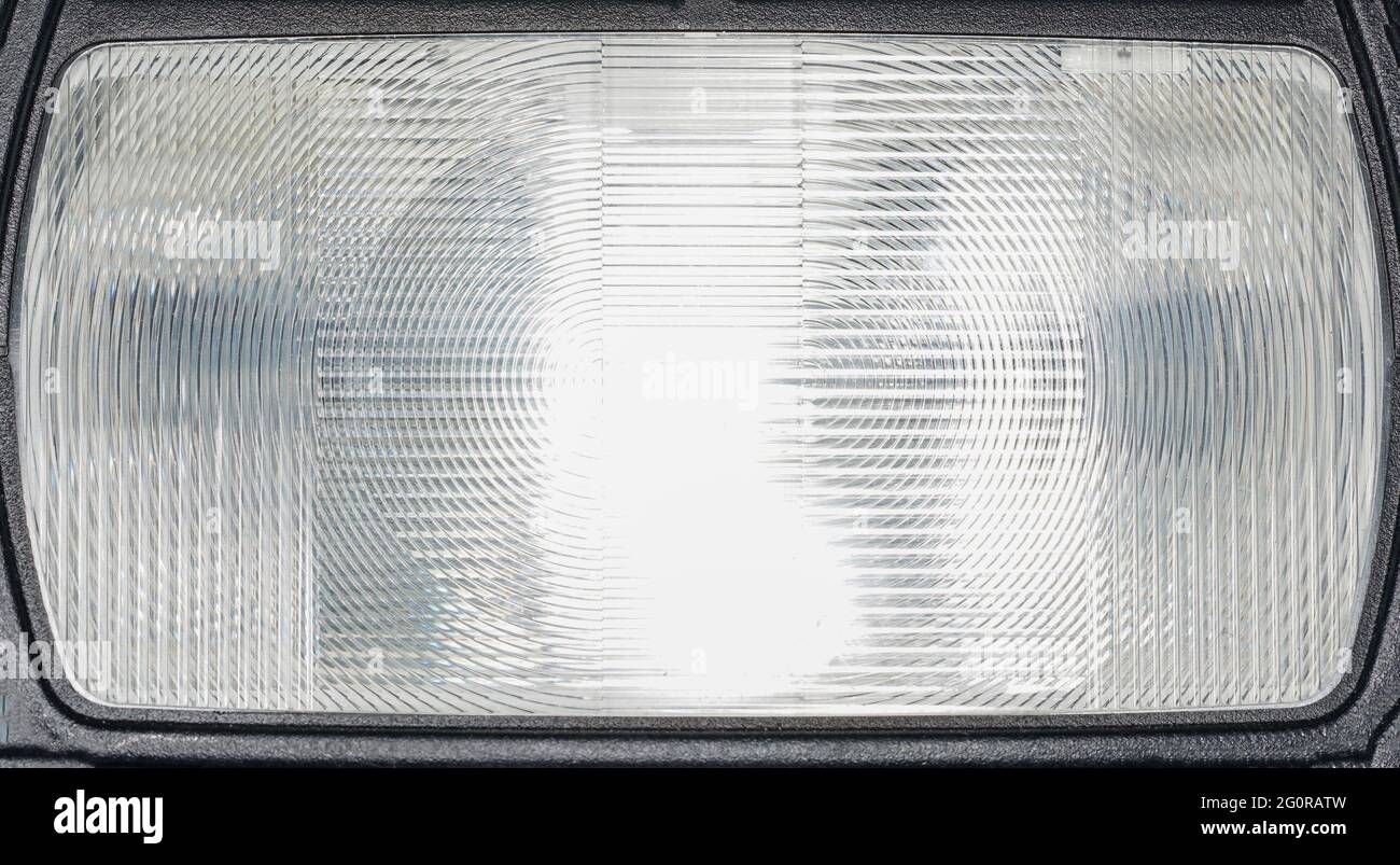 Flash light of a camera with colorful color foils photographed in the ...