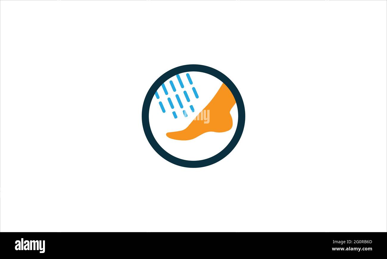 Foot pedicure icon Logo design vector template Stock Vector
