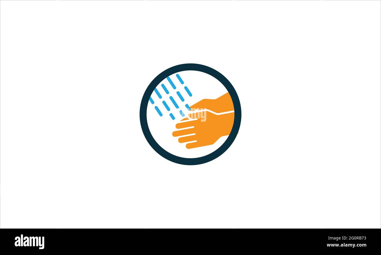 Hand washing icon logo design vector template illustration Stock Vector