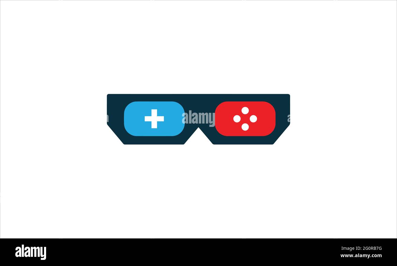 Digital Game Controller game pad Logo design vector illustration symbol Stock Vector