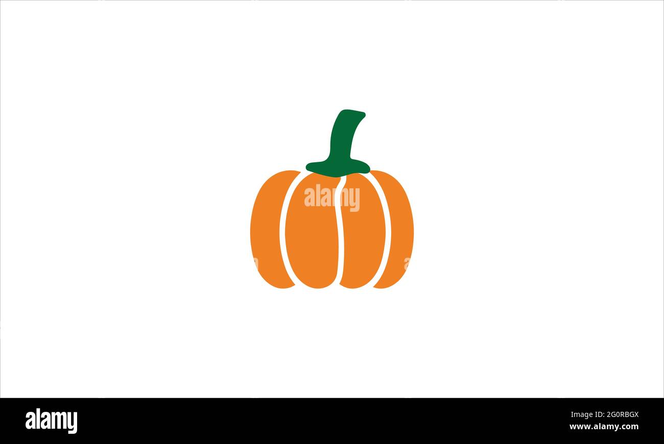 Pumpkin vegetable icon logo design illustration vector template Stock Vector