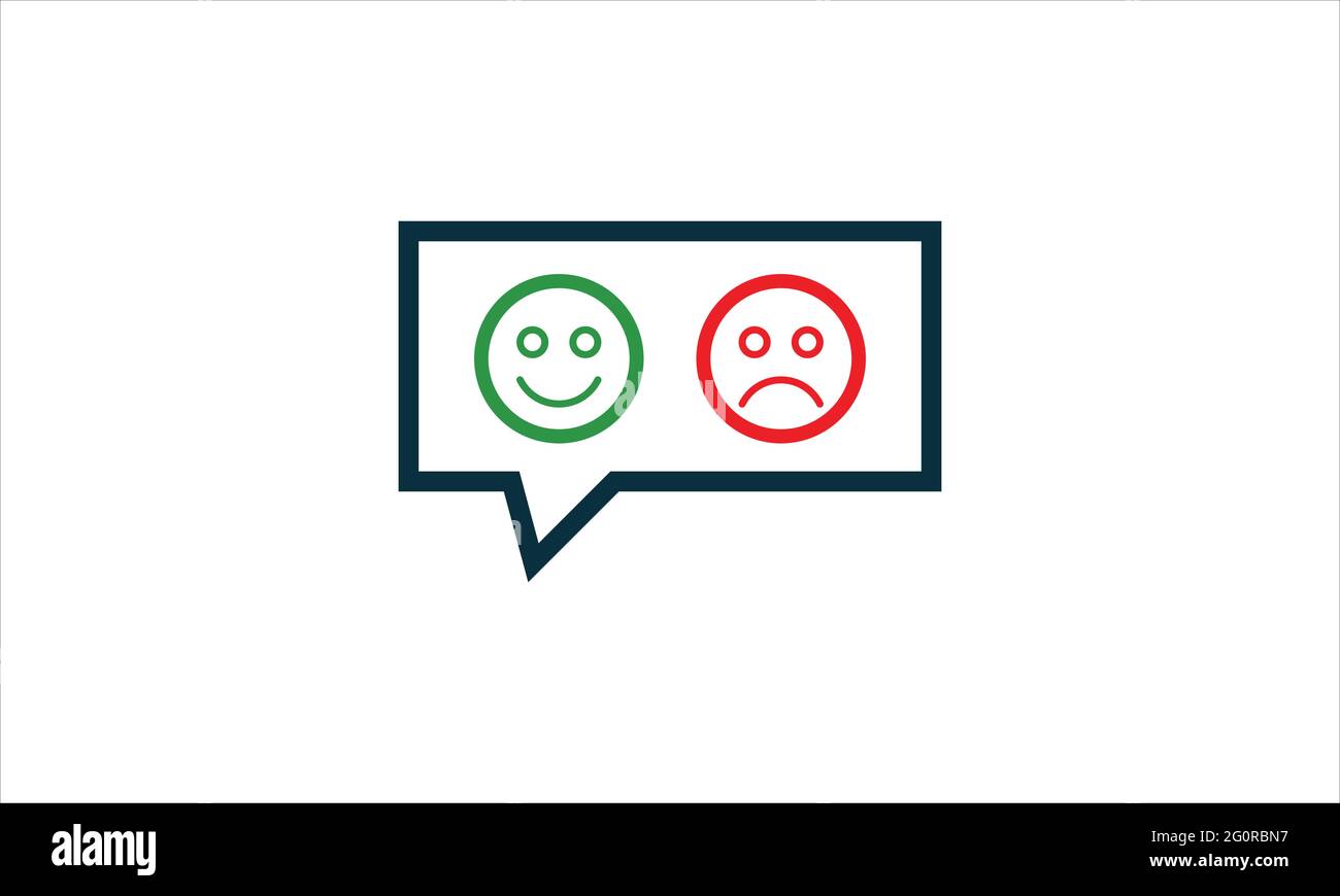 Text message  Emoji icon Logo design vector template Stock Vector