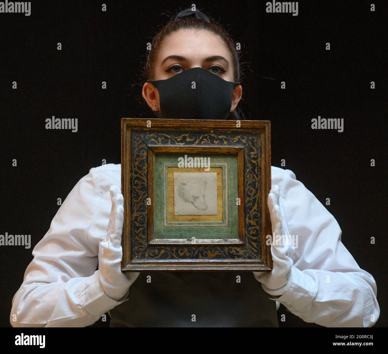 Christie’s, London, UK. 3 June 2021. On 8 July Leonardo da Vinci’s Head