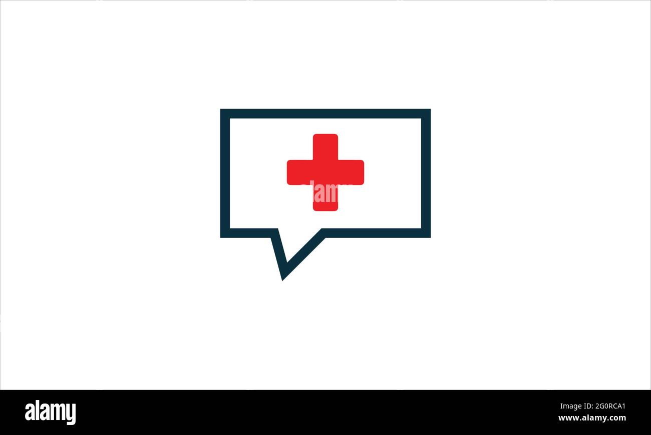 Medical emergency message icon Logo design illustration Stock Vector