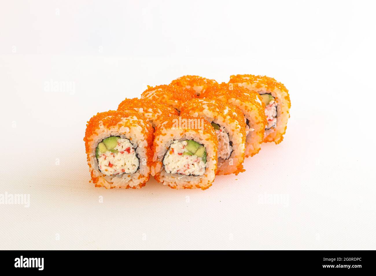 Japanese traditional roll with crab surimi and rice Stock Photo Alamy