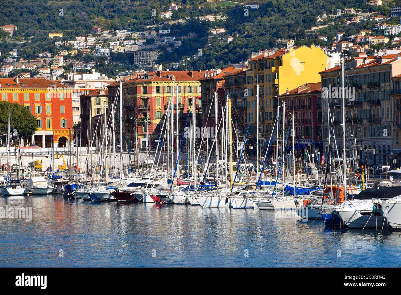 Port Lympia, Nice, South of France, 2019. Stock Photo