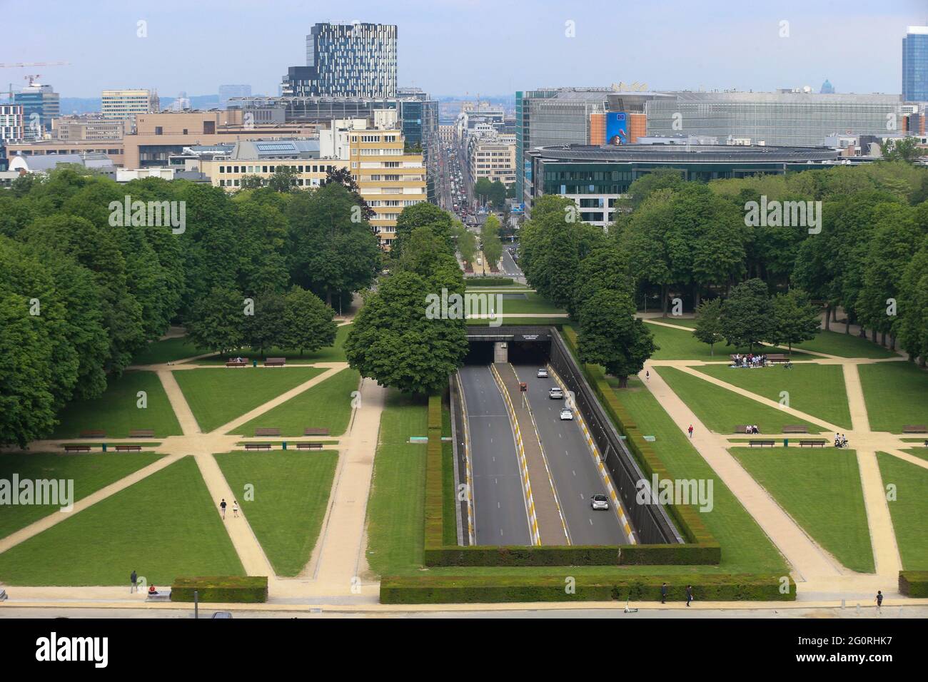 Illustration shows the Jubelpark/ Parc du Cinquantenaire, in Brussels, Thursday 03 June 2021. BELGA PHOTO NICOLAS MAETERLINCK Stock Photo