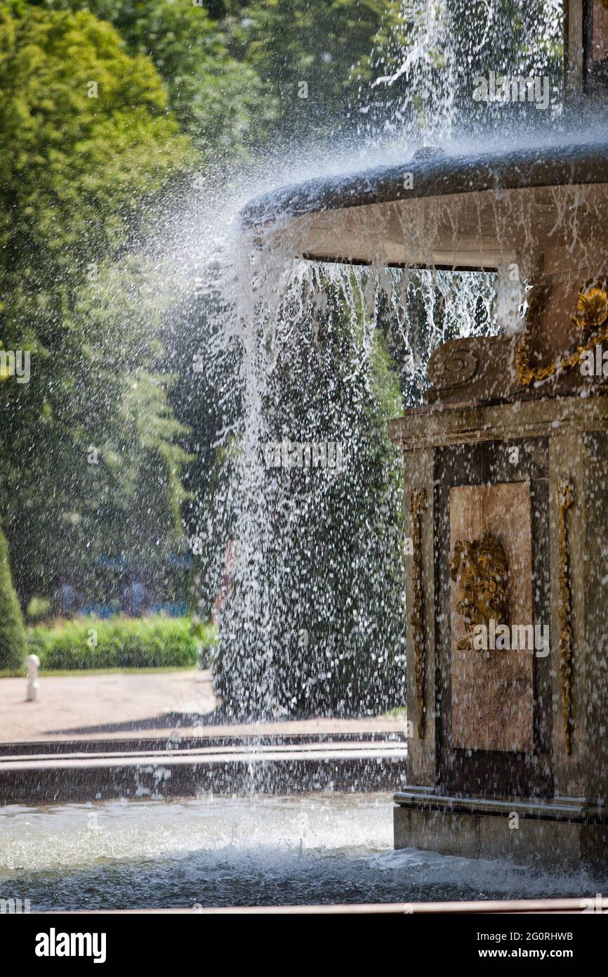 Roman fountains, Petrodvorets, St. Petersburg, Russia Stock Photo