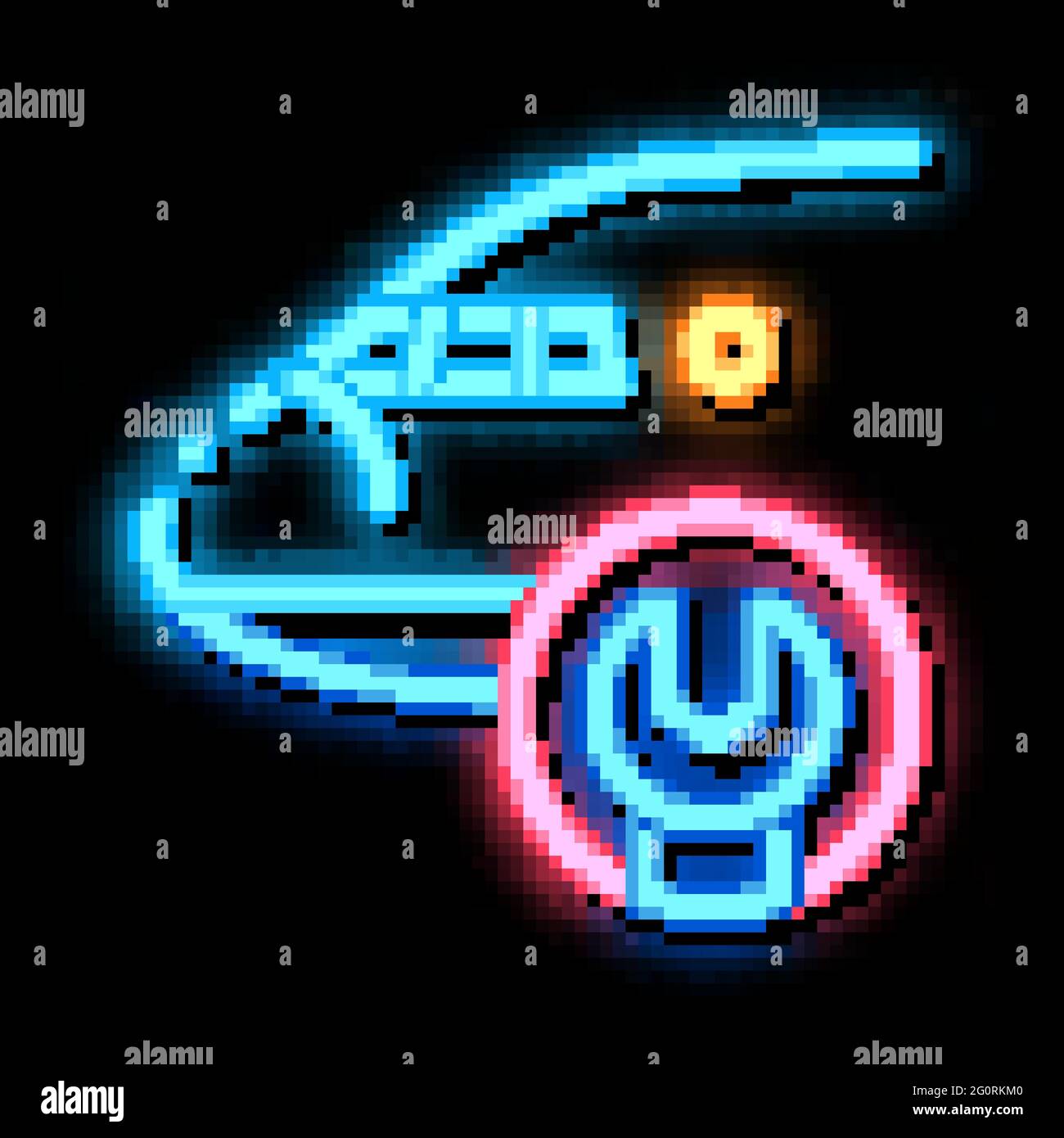 Plane Fix Wrench neon glow icon illustration Stock Vector Image & Art ...