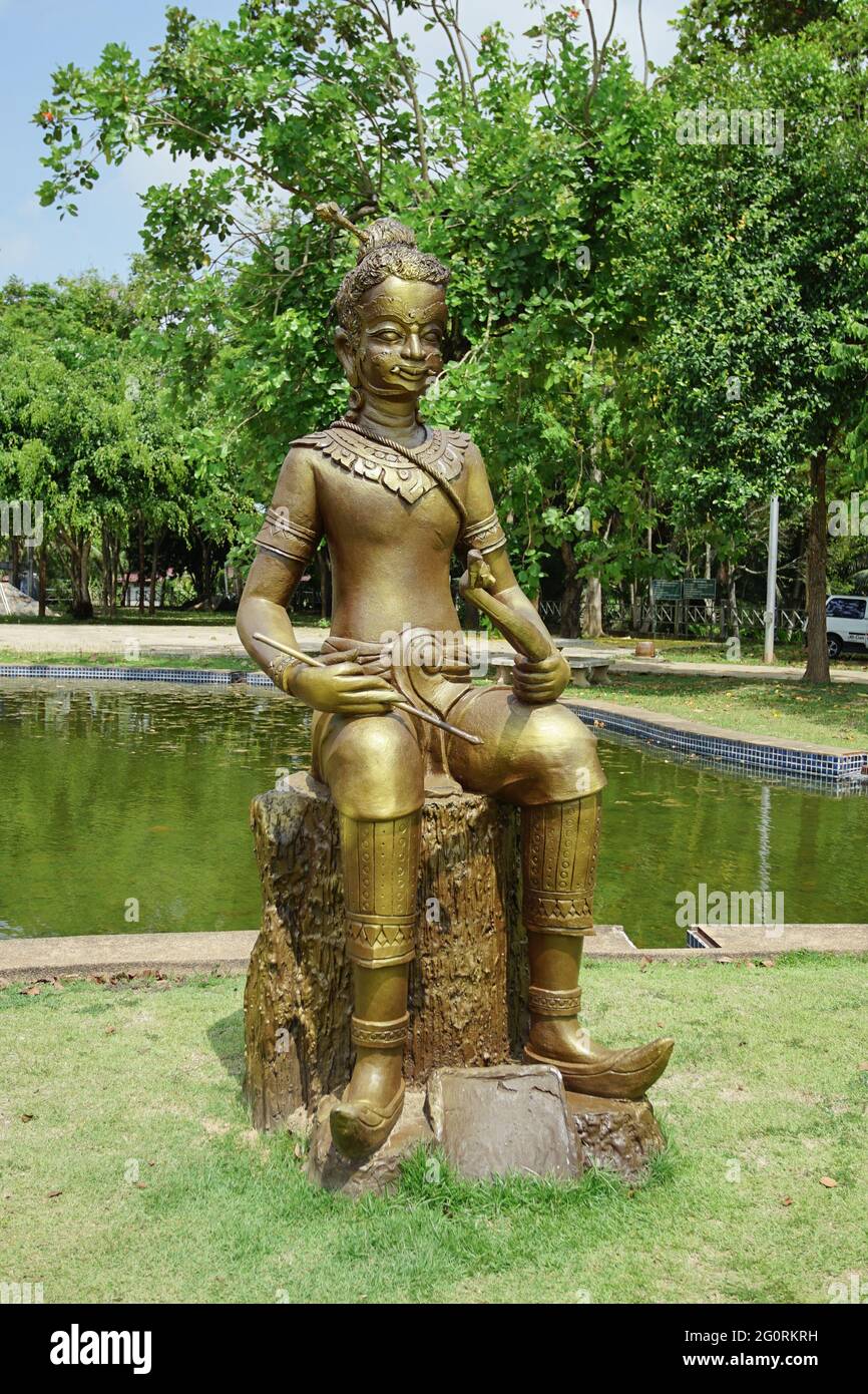 Sin Samudr is main character in Thai poet Phra Aphai Mani, the famous poet was wrote by Phra Sunthonwohan known as Sunthorn Phu in Thailand. Stock Photo
