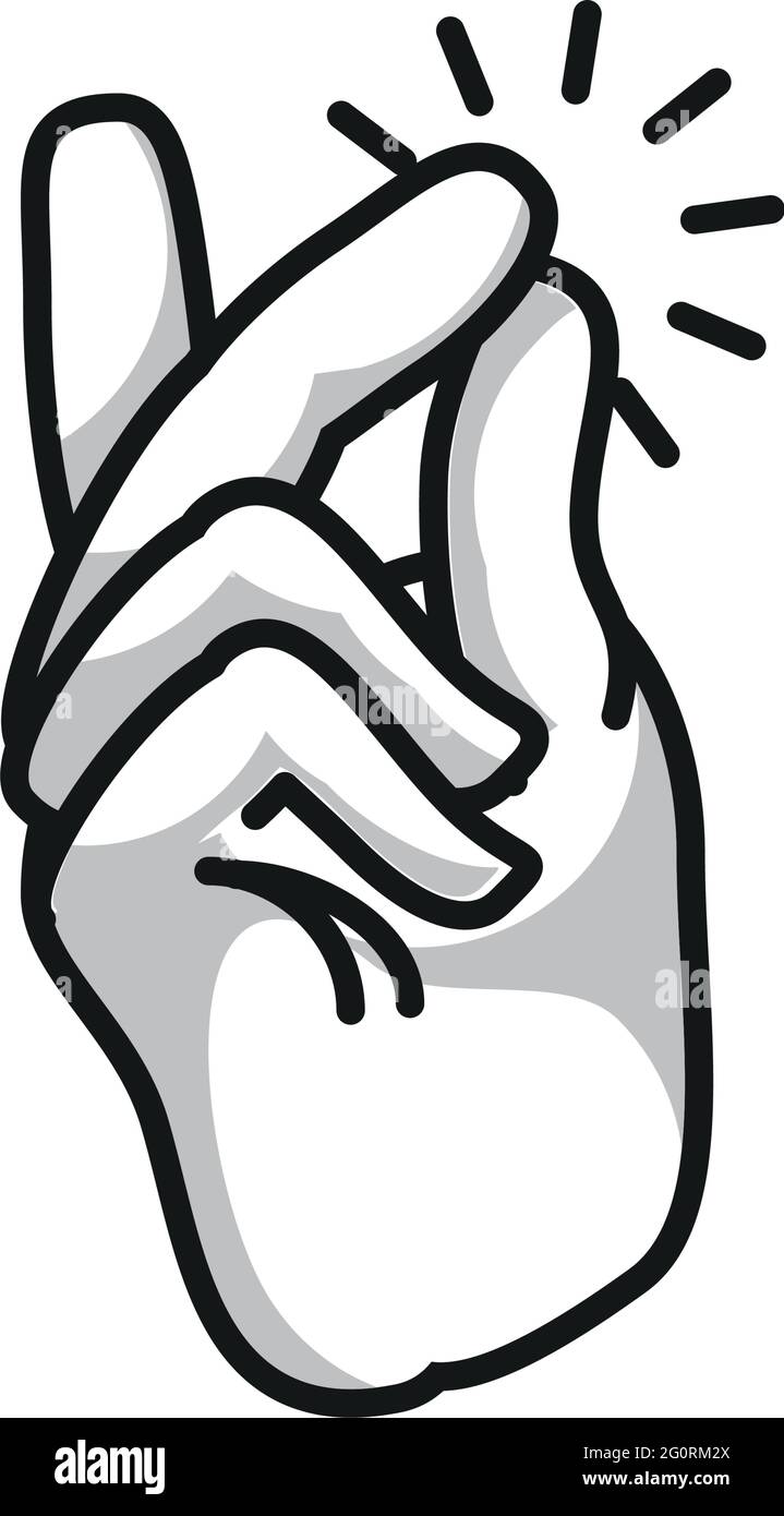snapping finger gesture Stock Vector