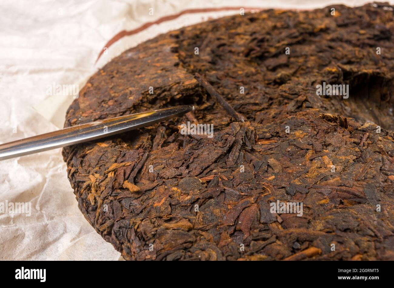 Late 1990s Pu-Erh Tea Cake - Hong Kong Custom Raw Tea 357g Orange Flying Seal