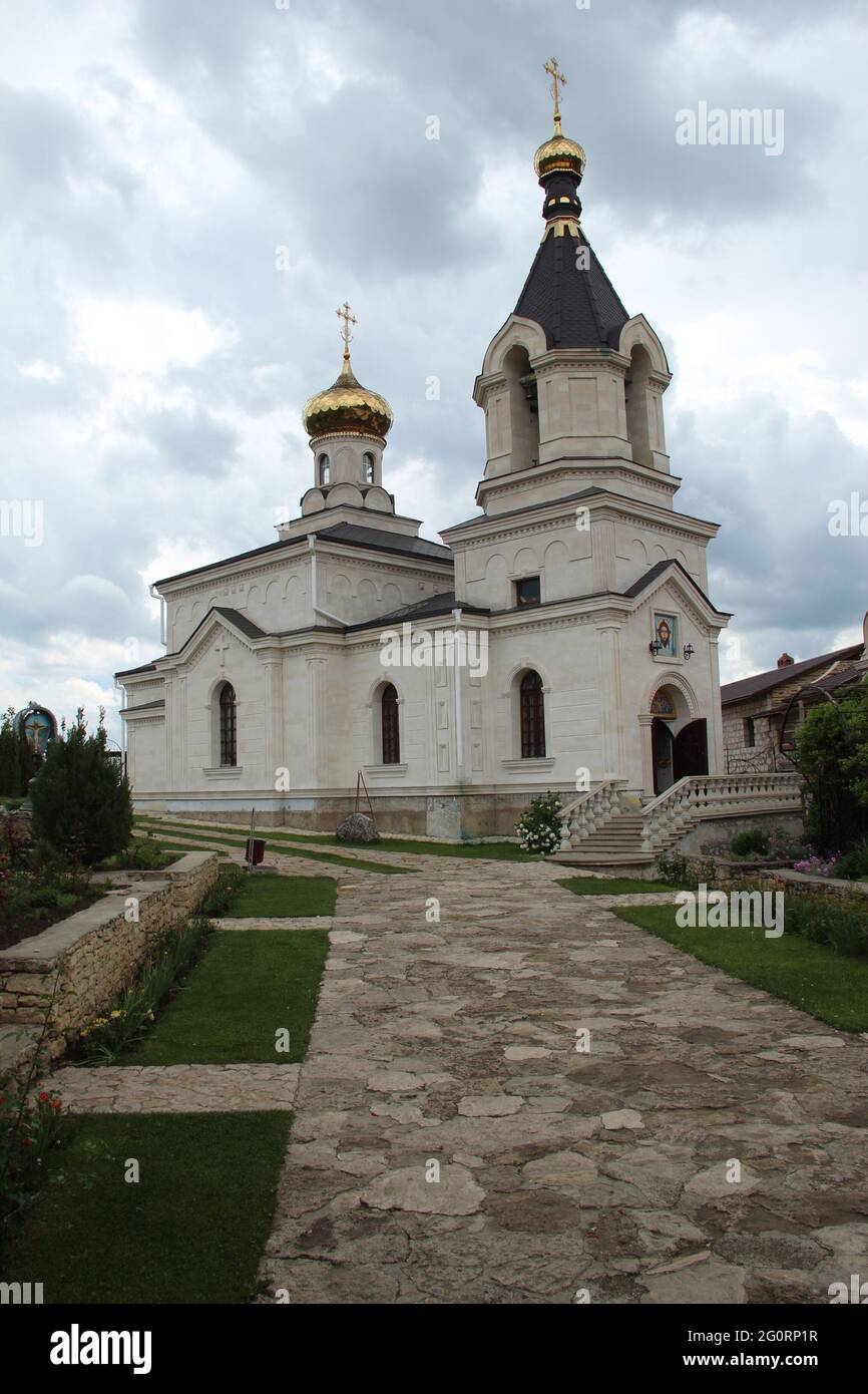 The Ascension of St Mary church in the Orheiul Vechi Monastery Complex in Moldova Stock Photo