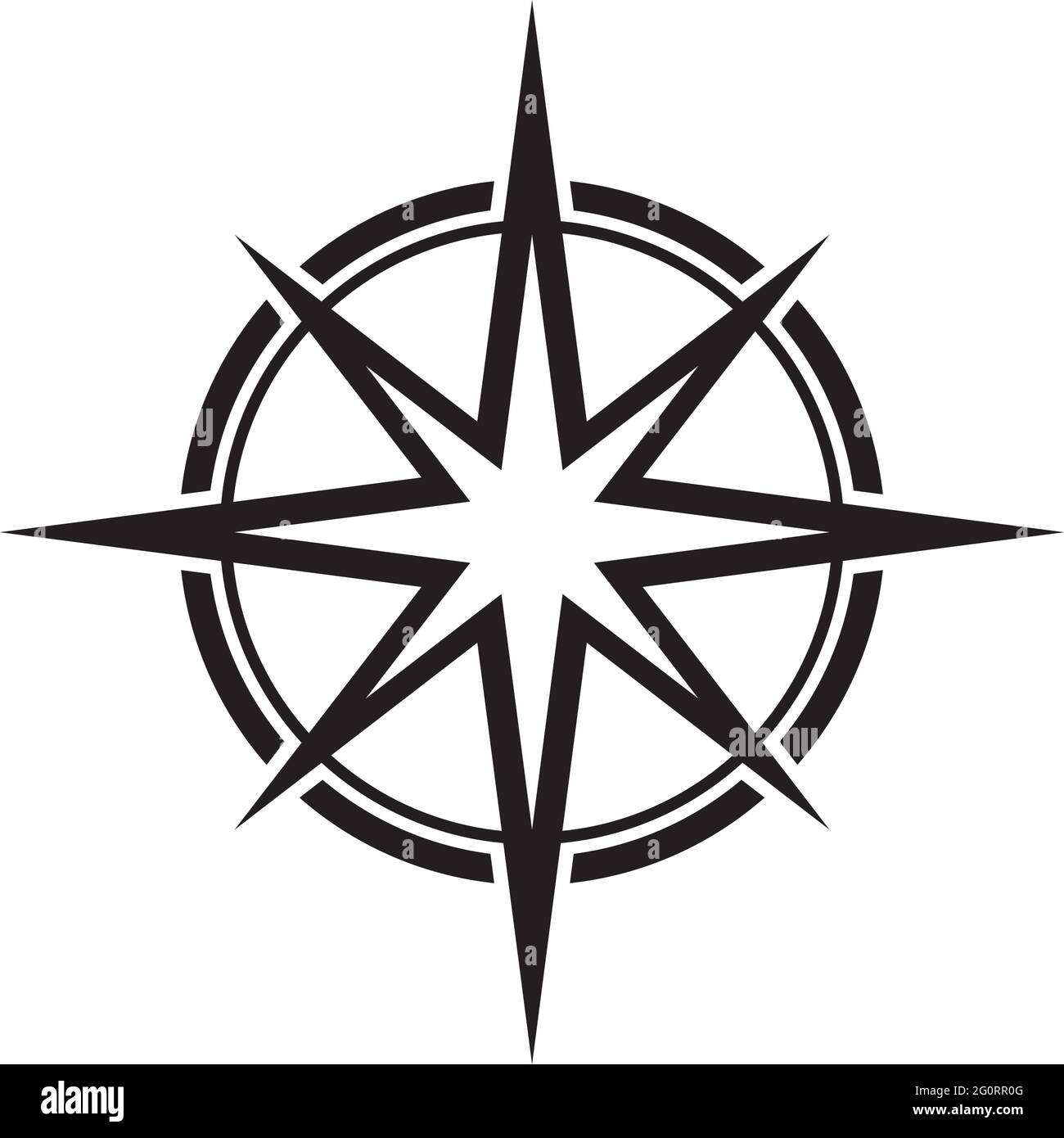 Compass icon logo design vector template Stock Vector