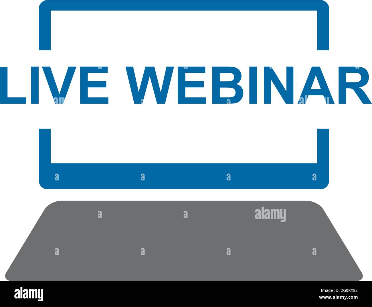 Webinar live logo design vector template Stock Vector