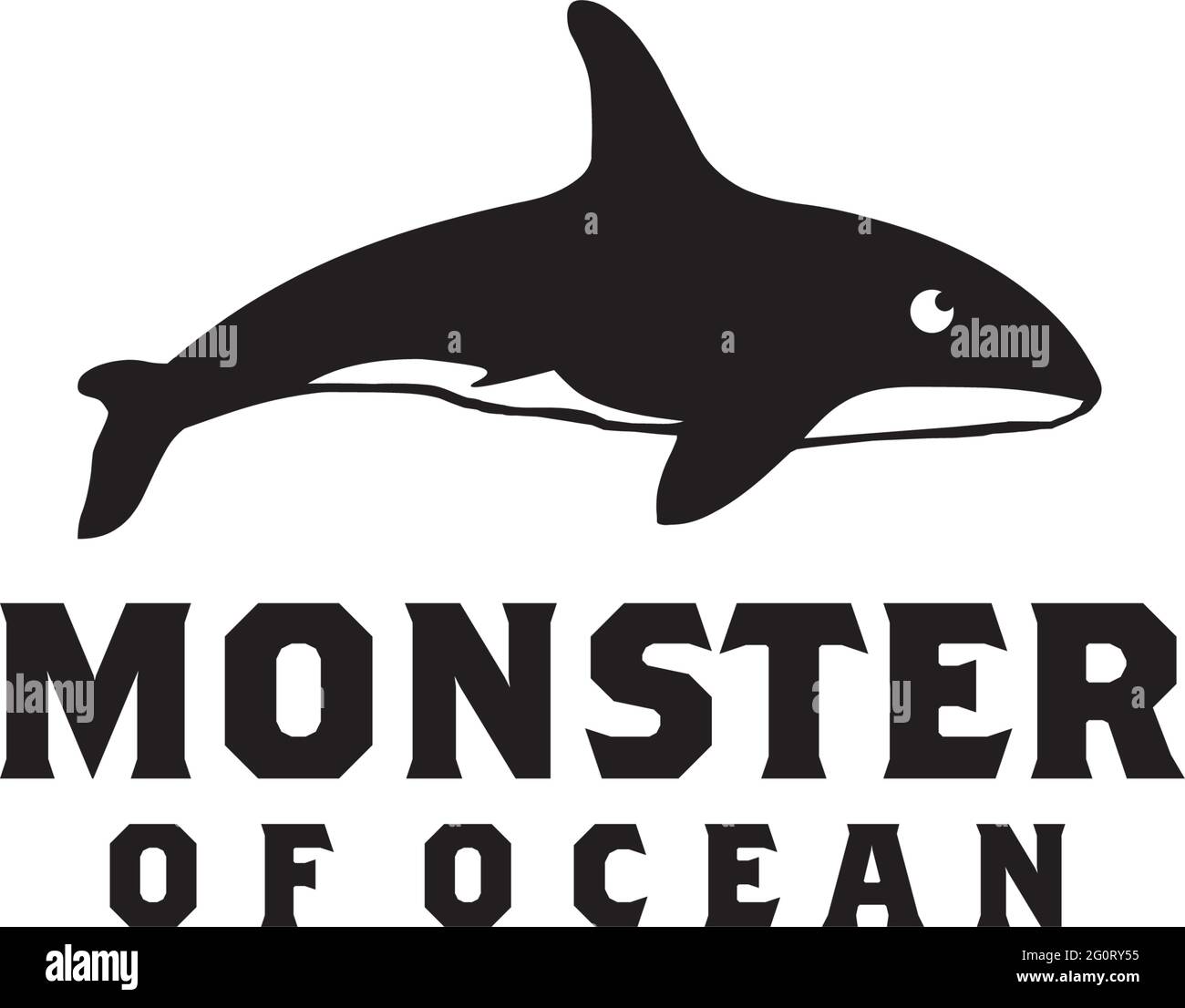 Black whale logo design vector template Stock Vector