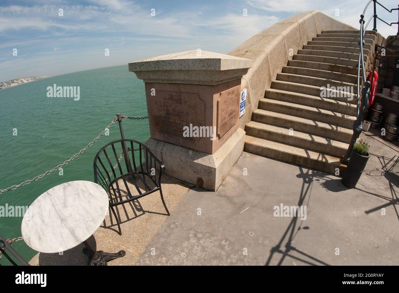 Folkestone Harbor Harbour wide angle fisheye Stock Photo - Alamy