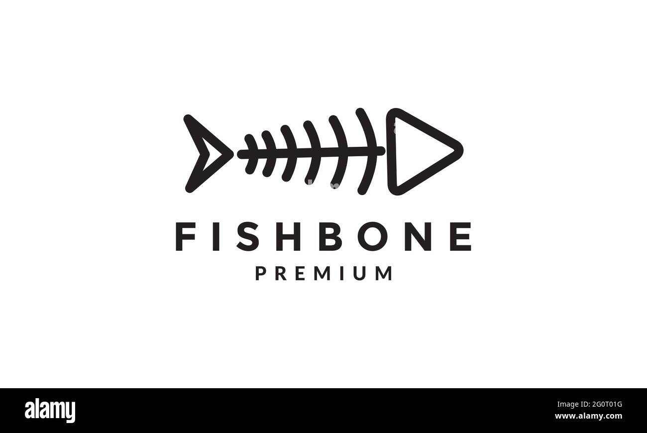 lines fish bone logo symbol vector icon illustration graphic design Stock Vector Image & Art Alamy