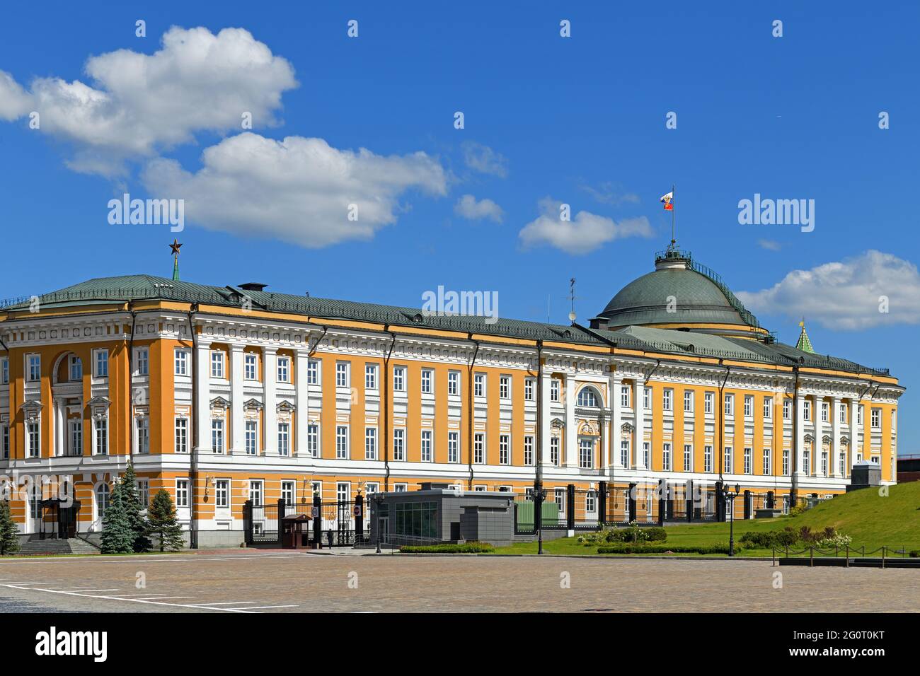 Building was built by architect Kazakov in 1776-1787, intended for Senate. Moscow Kremlin, Russia Stock Photo
