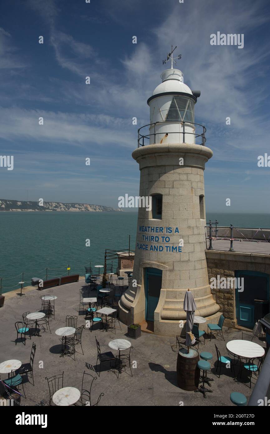 Folkestone harbour lighthouse hires stock photography and images Alamy