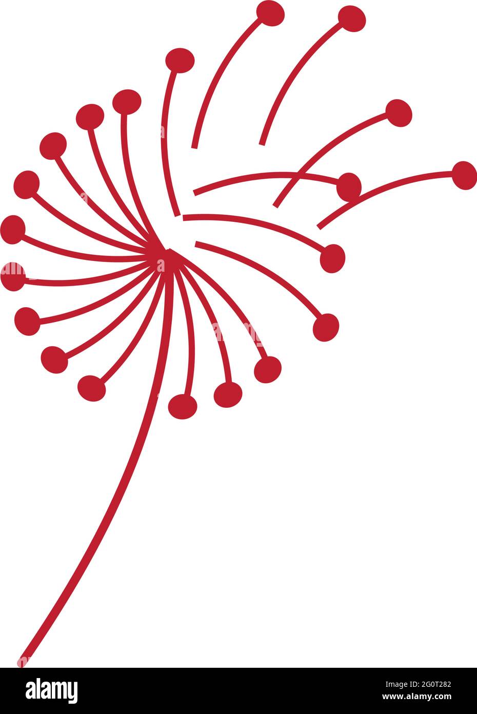 Dandelion flower logo design vector template Stock Vector