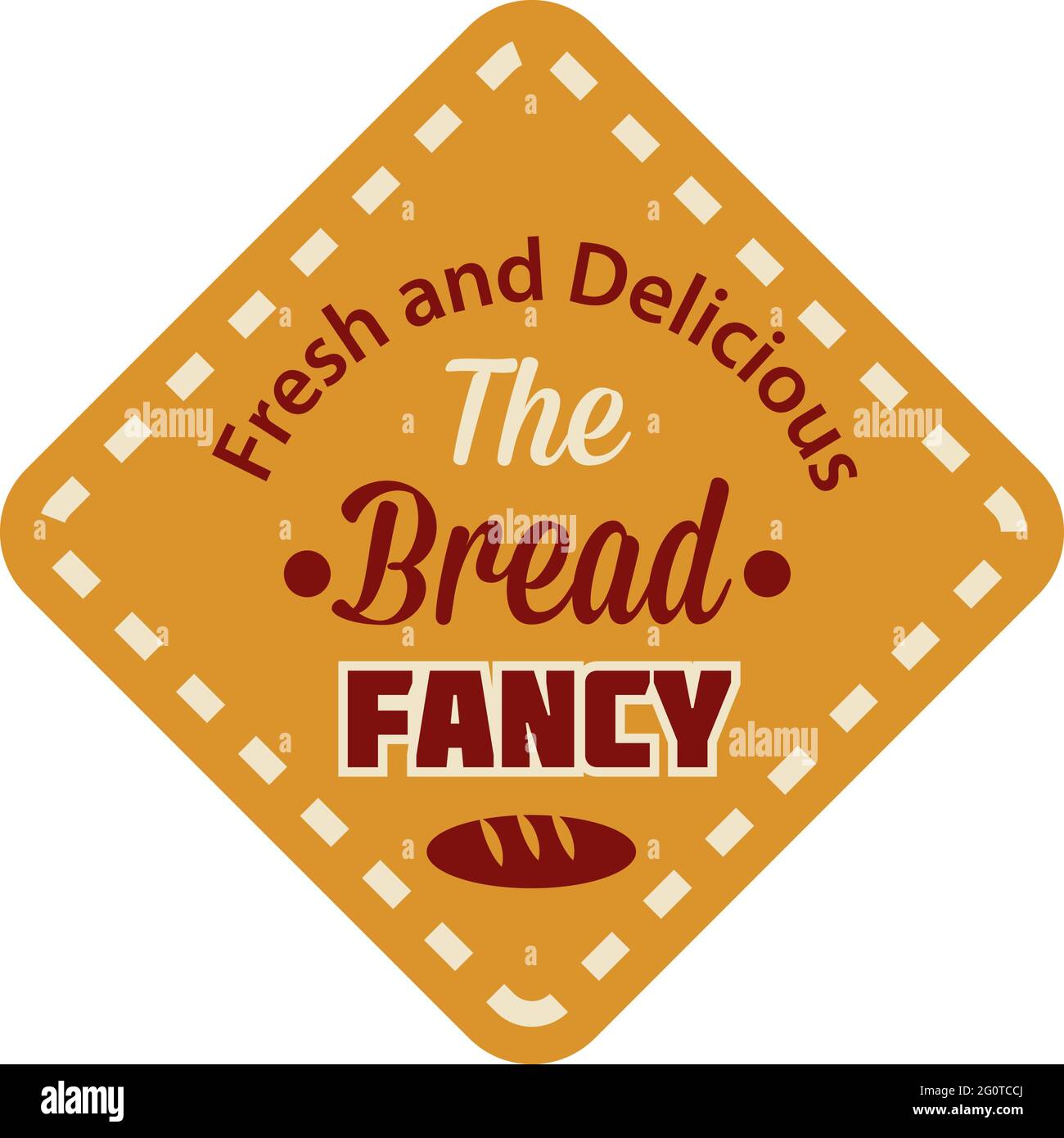 Retro bakery label. Vector Illustration isolated on white. Stock Vector