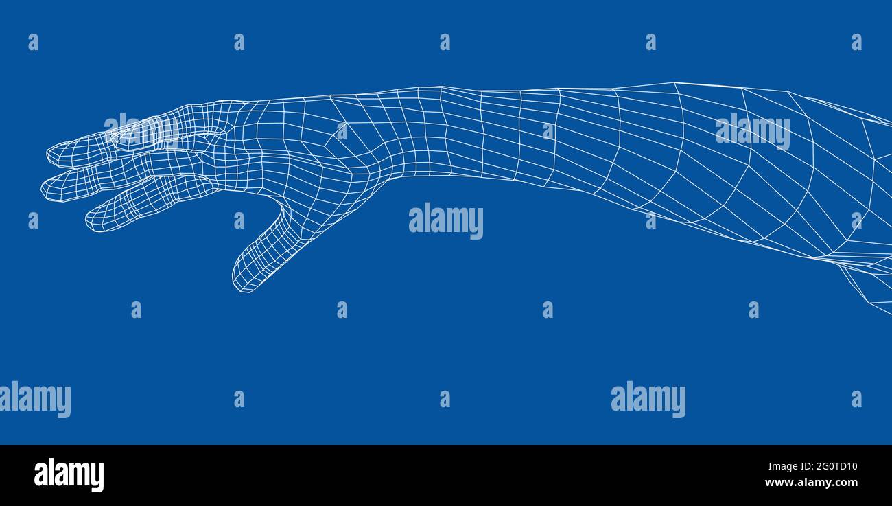 Hand. Vector rendering of 3d Stock Vector Image & Art - Alamy
