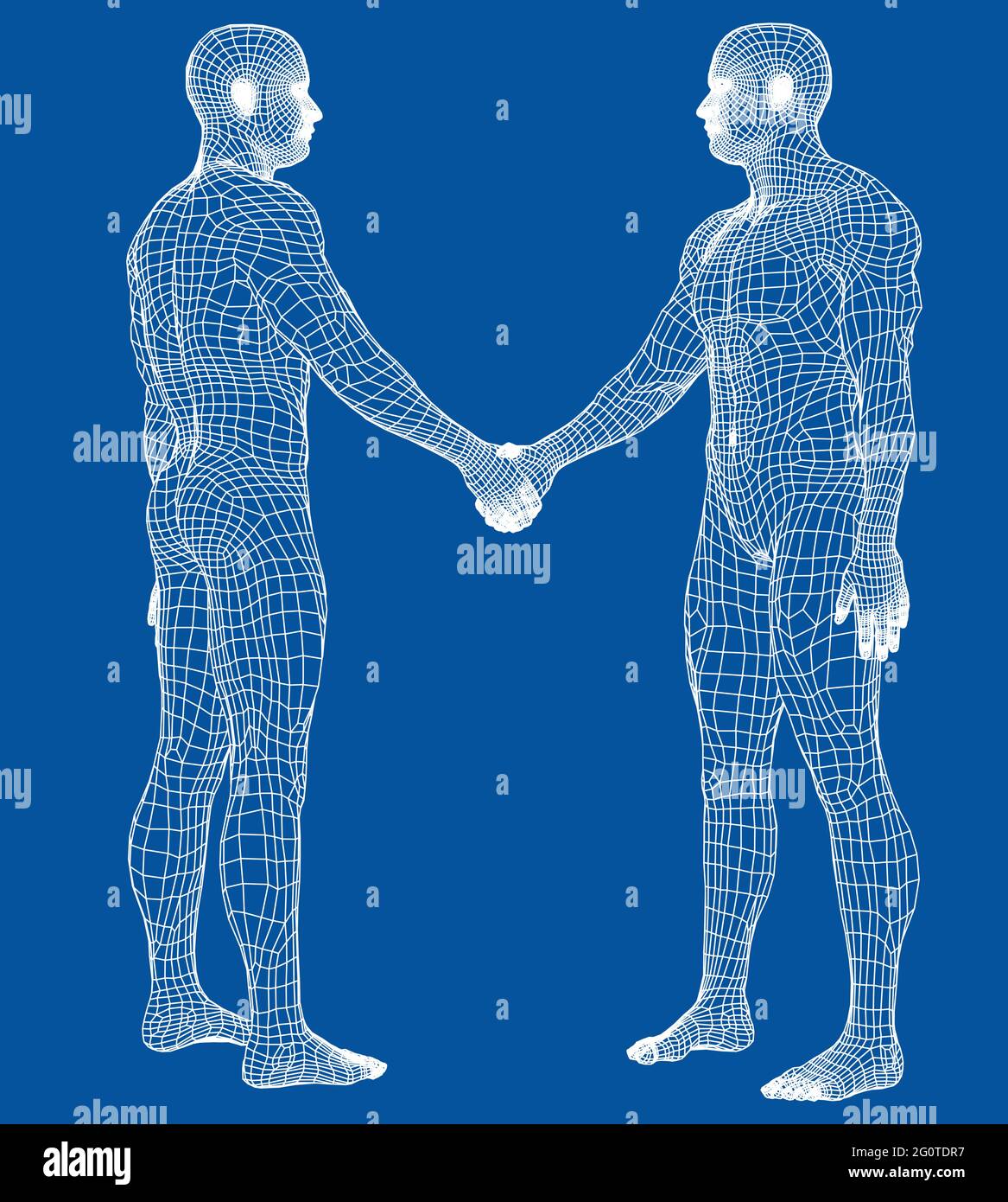 Closeup two men greeting handshake Stock Vector Images - Alamy