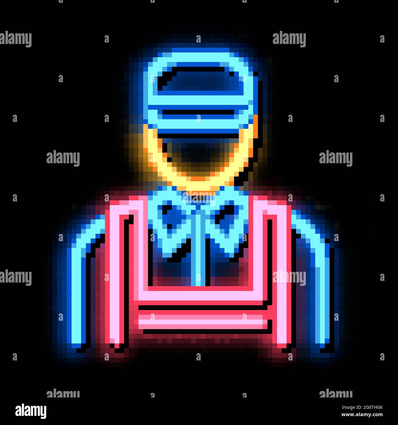 Car Repairman neon glow icon illustration Stock Vector Image & Art - Alamy