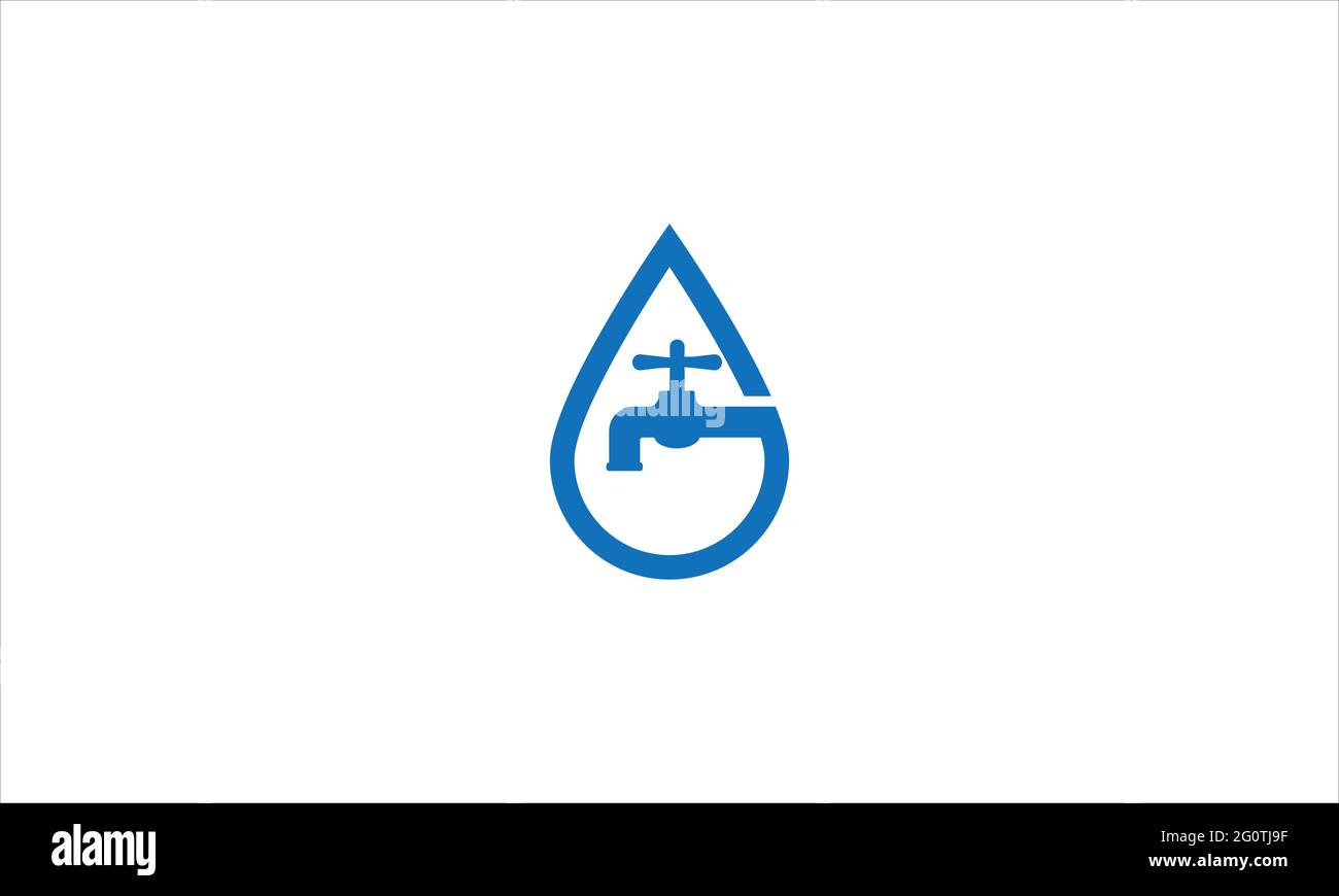 Null inside water drop icon Logo design vector template illustration Stock Vector